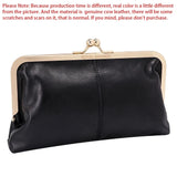 Royal Bagger Kiss Lock Wallet Purse for Women Genuine Cow Leather Large Capacity Card Holder Elegant Clutch Phone Bag 1480