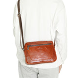 Royal Bagger Vintage Men's Crossbody Bags, Genuine Leather Shoulder Bag, Retro Handbag Purse 1629